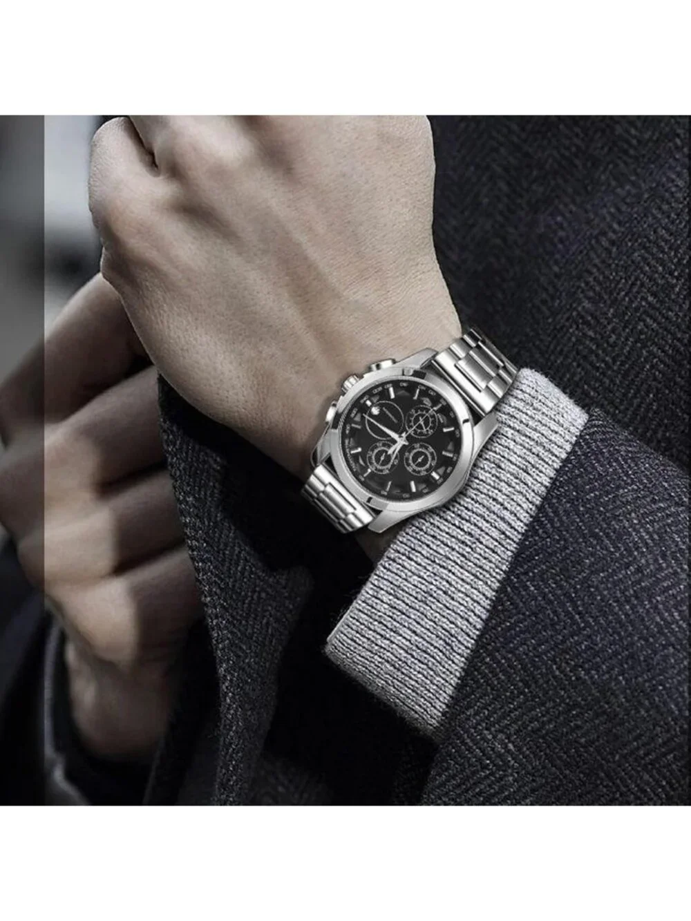 Curved End Stainless Steel Watch Band 14mm-24mm | Polished & Brushed Metal Strap